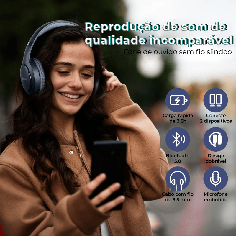 Fone de Ouvido  Masculino e feminino Siindoo